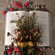 Open Book & Flowers